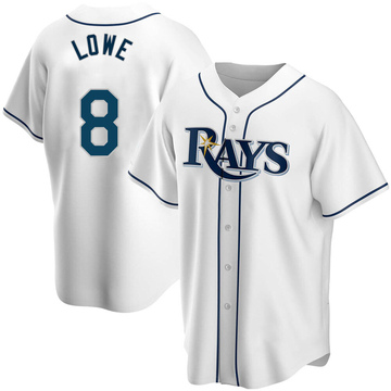 Brandon Lowe Youth Replica Tampa Bay Rays White Home Jersey