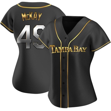 Brendan McKay Women's Replica Tampa Bay Rays Black Golden Alternate Jersey