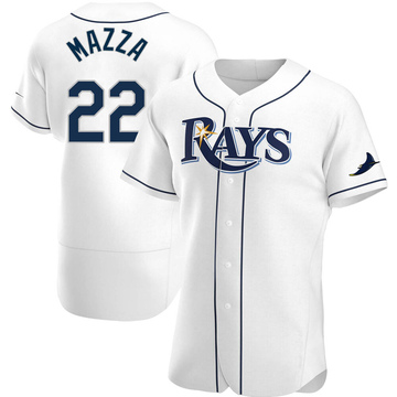 Chris Mazza Men's Authentic Tampa Bay Rays White Home Jersey