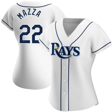 Chris Mazza Women's Authentic Tampa Bay Rays White Home Jersey
