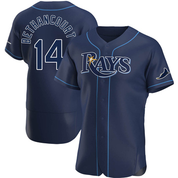 Christian Bethancourt Men's Authentic Tampa Bay Rays Navy Alternate Jersey