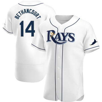 Christian Bethancourt Men's Authentic Tampa Bay Rays White Home Jersey