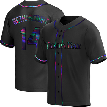 Christian Bethancourt Youth Replica Tampa Bay Rays Black Holographic Alternate Jersey