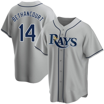 Christian Bethancourt Youth Replica Tampa Bay Rays Gray Road Jersey