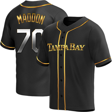 Joe Maddon Men's Replica Tampa Bay Rays Black Golden Alternate Jersey