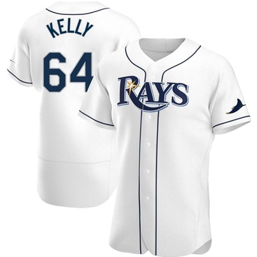 Kevin Kelly Men's Authentic Tampa Bay Rays White Home Jersey