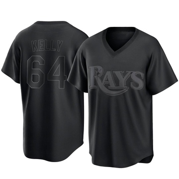 Kevin Kelly Youth Replica Tampa Bay Rays Black Pitch Fashion Jersey