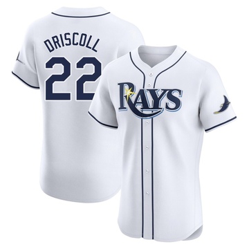 Logan Driscoll Men's Elite Tampa Bay Rays White Home Jersey