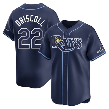Logan Driscoll Men's Limited Tampa Bay Rays Navy Away Jersey