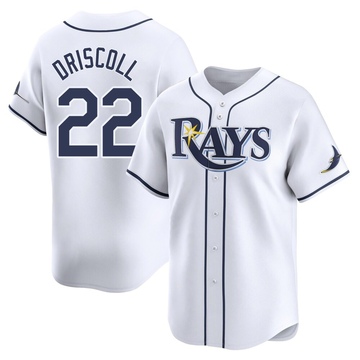 Logan Driscoll Men's Limited Tampa Bay Rays White Home Jersey