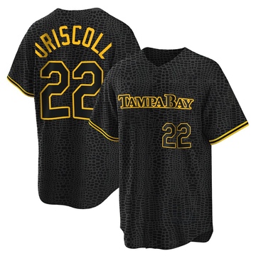Logan Driscoll Men's Replica Tampa Bay Rays Black Snake Skin City Jersey