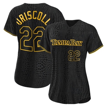 Logan Driscoll Women's Authentic Tampa Bay Rays Black Snake Skin City Jersey