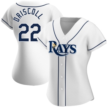Logan Driscoll Women's Authentic Tampa Bay Rays White Home Jersey