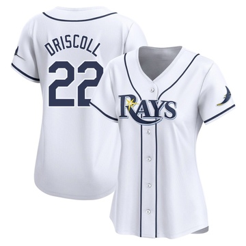 Logan Driscoll Women's Limited Tampa Bay Rays White Home Jersey