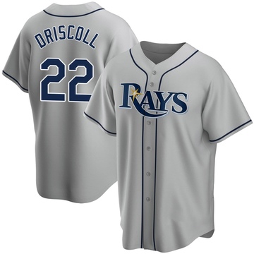 Logan Driscoll Youth Replica Tampa Bay Rays Gray Road Jersey
