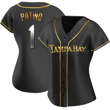 Luis Patino Women's Replica Tampa Bay Rays Black Golden Alternate Jersey