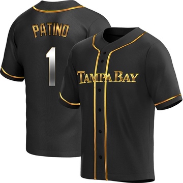 Luis Patino Youth Replica Tampa Bay Rays Black Golden Alternate Jersey