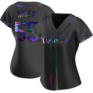 Luke Raley Women's Replica Tampa Bay Rays Black Holographic Alternate Jersey