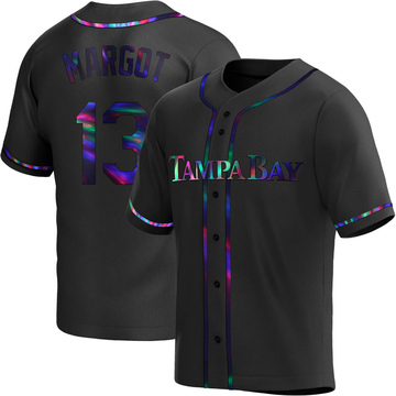Manuel Margot Youth Replica Tampa Bay Rays Black Holographic Alternate Jersey