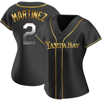 Michael Martinez Women's Replica Tampa Bay Rays Black Golden Alternate Jersey