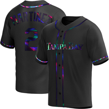 Michael Martinez Youth Replica Tampa Bay Rays Black Holographic Alternate Jersey