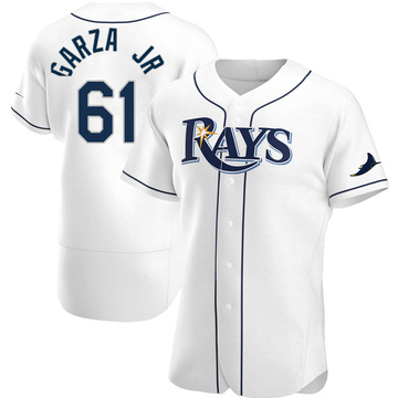 Ralph Garza Jr. Men's Authentic Tampa Bay Rays White Home Jersey