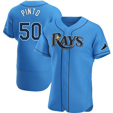 Rene Pinto Men's Authentic Tampa Bay Rays Light Blue Alternate Jersey