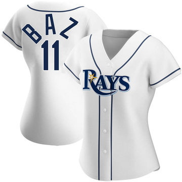 Shane Baz Women's Authentic Tampa Bay Rays White Home Jersey
