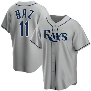 Shane Baz Youth Replica Tampa Bay Rays Gray Road Jersey
