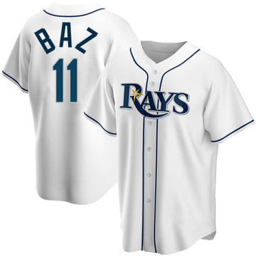 Shane Baz Youth Replica Tampa Bay Rays White Home Jersey