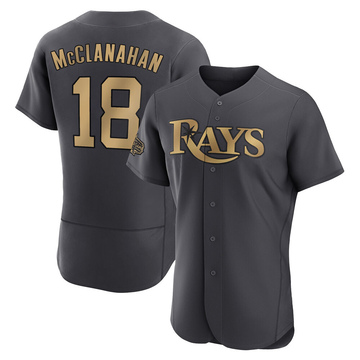 Shane McClanahan Men's Authentic Tampa Bay Rays Charcoal 2022 All-Star Game Jersey