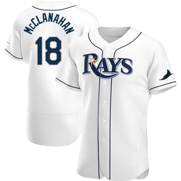 Shane McClanahan Men's Authentic Tampa Bay Rays White Home Jersey