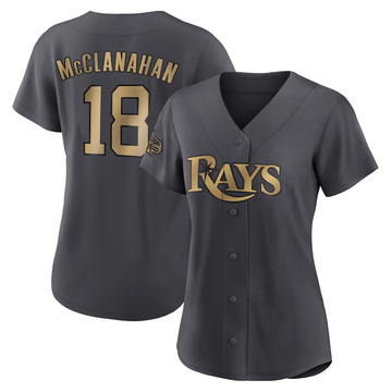 Shane McClanahan Women's Replica Tampa Bay Rays Charcoal 2022 All-Star Game Jersey