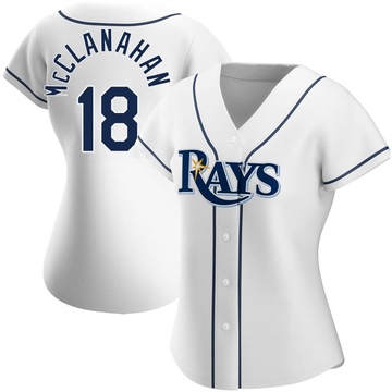 Shane McClanahan Women's Replica Tampa Bay Rays White Home Jersey