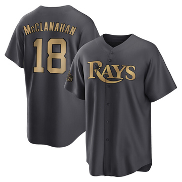 Shane McClanahan Youth Replica Tampa Bay Rays Charcoal 2022 All-Star Game Jersey