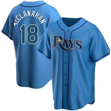 Shane McClanahan Youth Replica Tampa Bay Rays Light Blue Alternate Jersey