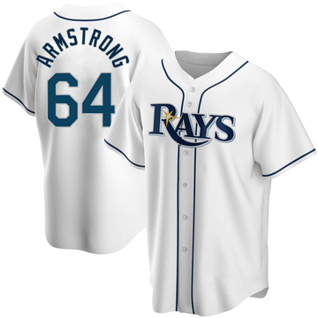 Shawn Armstrong Men's Replica Tampa Bay Rays White Home Jersey
