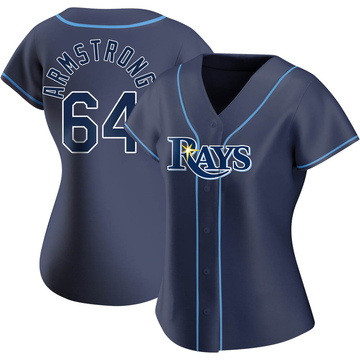 Shawn Armstrong Women's Authentic Tampa Bay Rays Navy Alternate Jersey