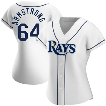 Shawn Armstrong Women's Authentic Tampa Bay Rays White Home Jersey
