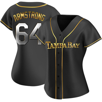 Shawn Armstrong Women's Replica Tampa Bay Rays Black Golden Alternate Jersey