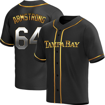 Shawn Armstrong Youth Replica Tampa Bay Rays Black Golden Alternate Jersey
