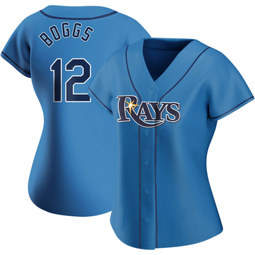 Wade Boggs Women's Authentic Tampa Bay Rays Light Blue Alternate Jersey