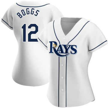 Wade Boggs Women's Authentic Tampa Bay Rays White Home Jersey