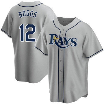 Wade Boggs Youth Replica Tampa Bay Rays Gray Road Jersey