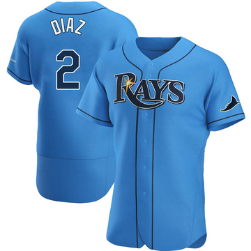 Yandy Diaz Men's Authentic Tampa Bay Rays Light Blue Alternate Jersey
