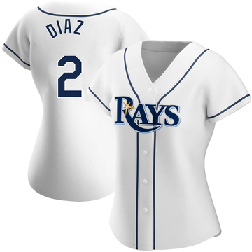Yandy Diaz Women's Authentic Tampa Bay Rays White Home Jersey