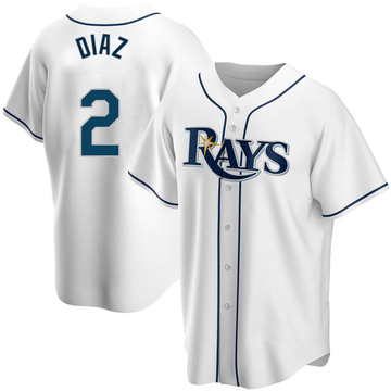 Yandy Diaz Youth Replica Tampa Bay Rays White Home Jersey