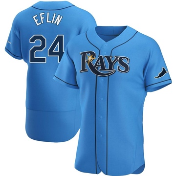 Zach Eflin Men's Authentic Tampa Bay Rays Light Blue Alternate Jersey